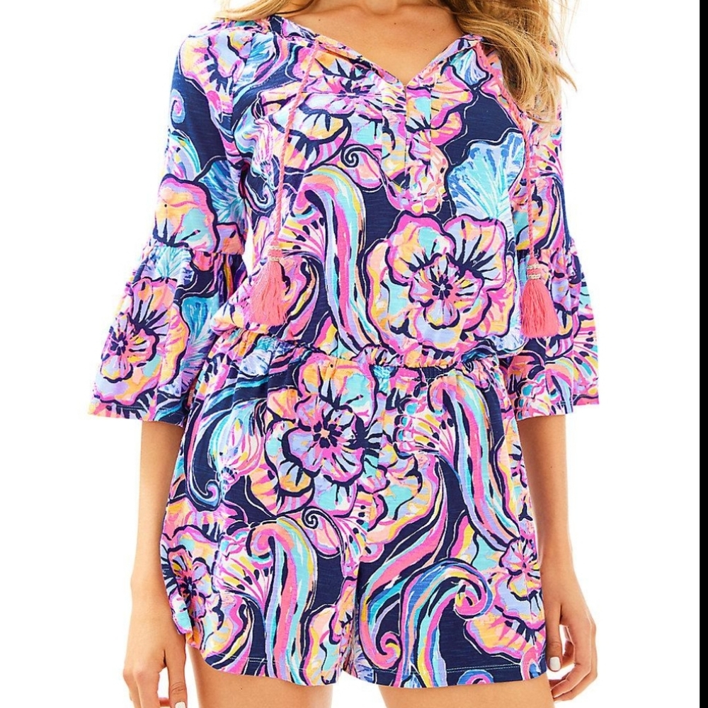 NWT Lilly Pulitzer Del Lago Romper sz M